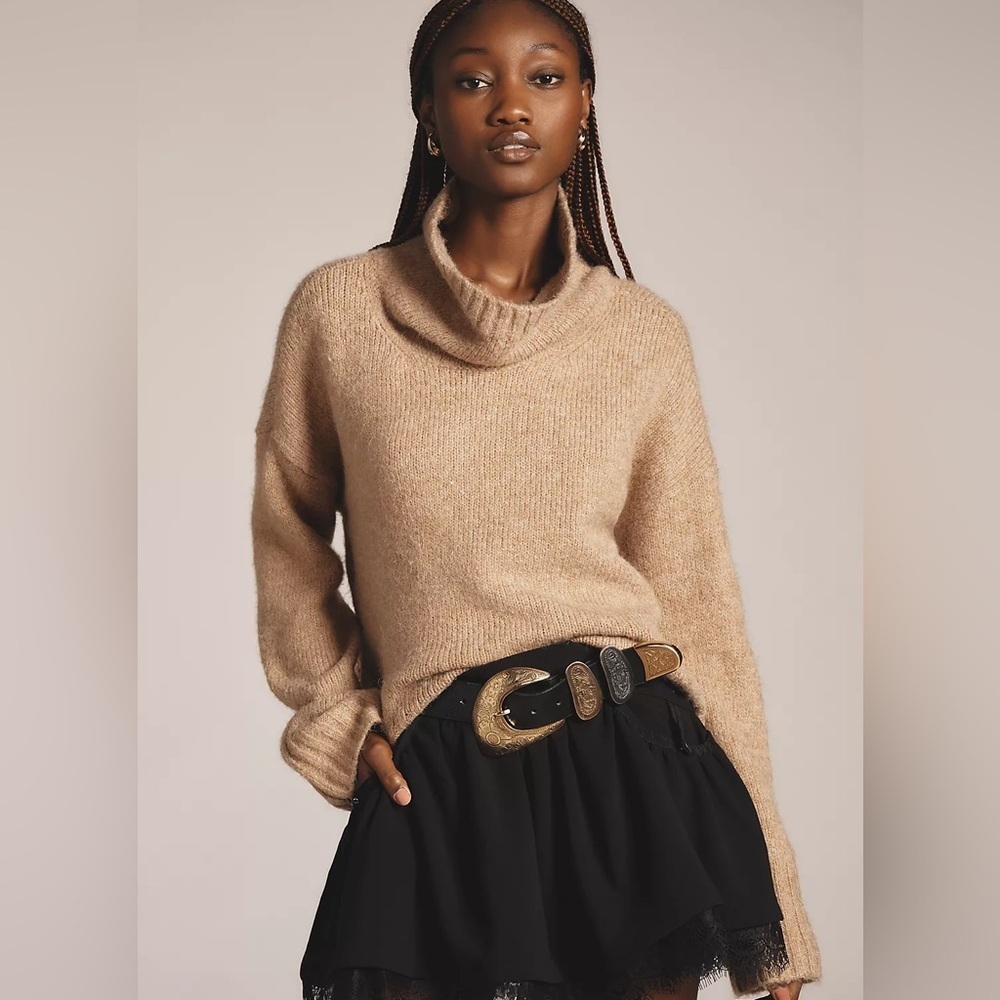 NWT! Anthropologie The Lennon Wide-Sleeve Turtleneck Sweater by Pilcro - XS 💌